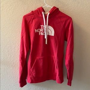 Women’s pink North Face hoodie